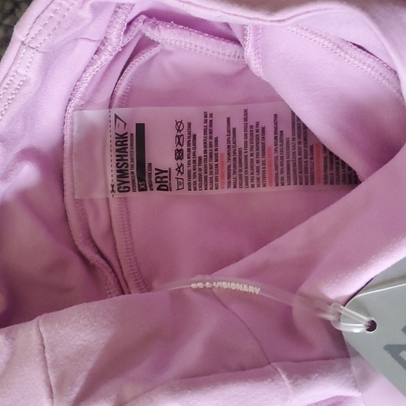 NWT GYMSHARK LEGACY FITNESA LEGGINGS-PASTEL GRAPE/WHITE SZ XS - Picture 8 of 8
